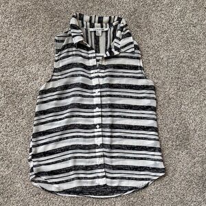 Forever 21 Monochrome Striped Sleeveless Top
